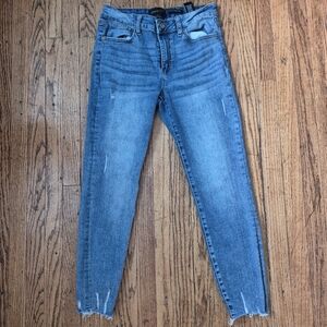 Kendall & Kylie Distressed Ultra Babe Skinny Blue Ankle Jeans Sz 5/27 5 Pocket
